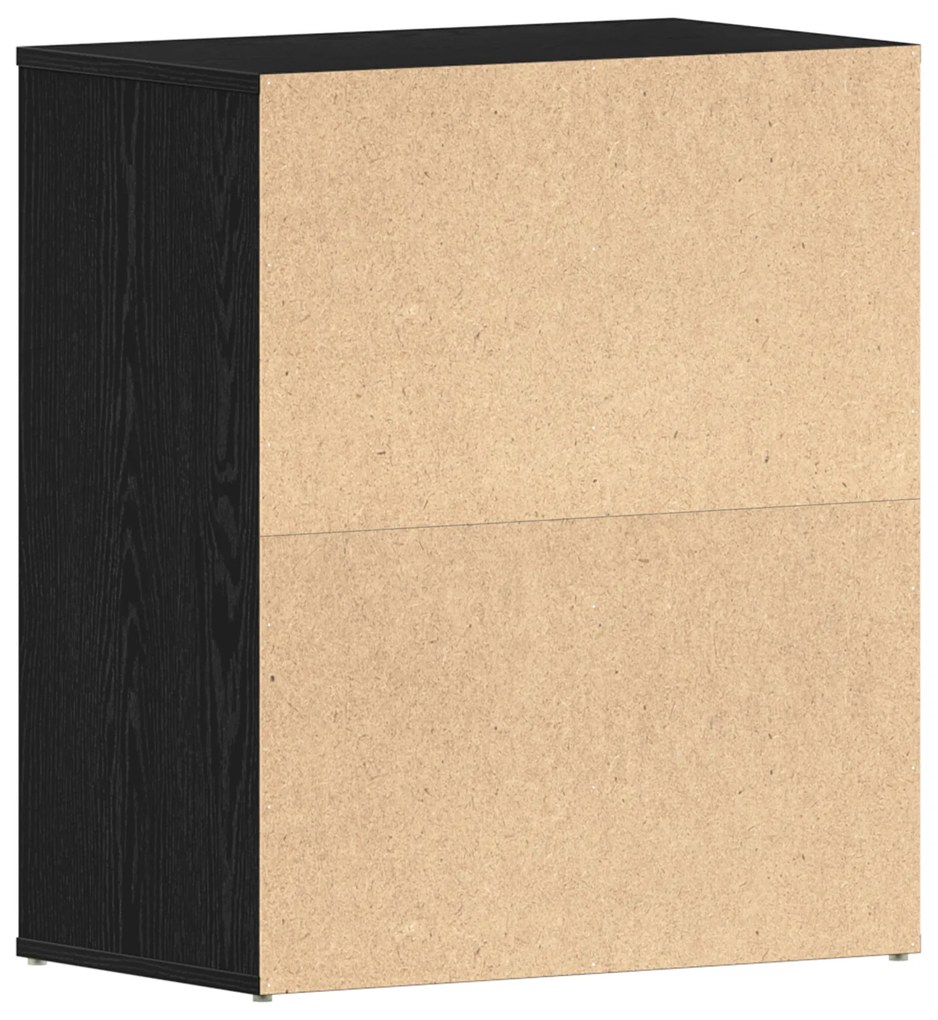 vidaXL Ντουλάπι Παπουτσιών Μαύρο Δρυς 60x35x70 εκ Επεξεργασμένο Ξύλο