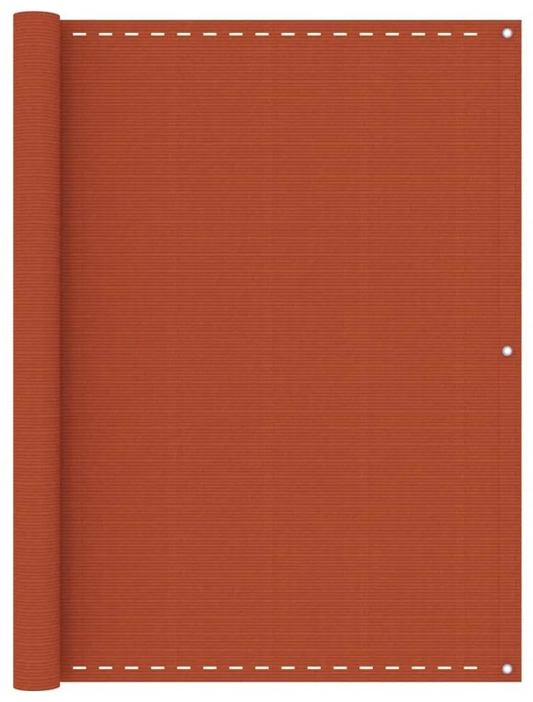 Διαχωριστικό Βεράντας Πορτοκαλί 120 x 400 εκ. από HDPE - Πορτοκαλί