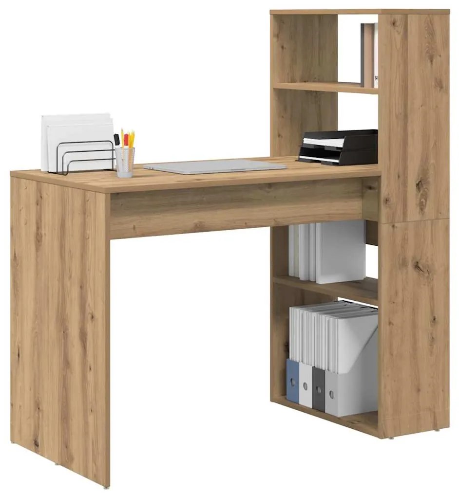 vidaXL Γραφείο artisan δρυς 113 x 54 x 120 εκ. Επεξεργασμένο ξύλο