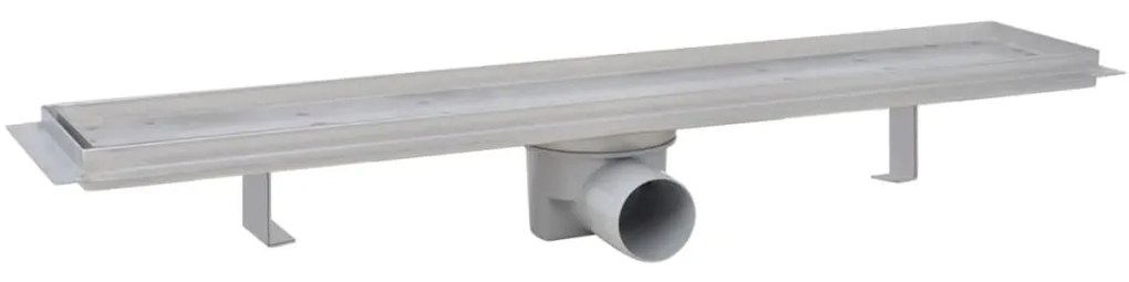 vidaXL Σιφόνια Ντουζιέρας Γραμμικά 2 τεμ. 630x140 χιλ. Ανοξείδ. Ατσάλι