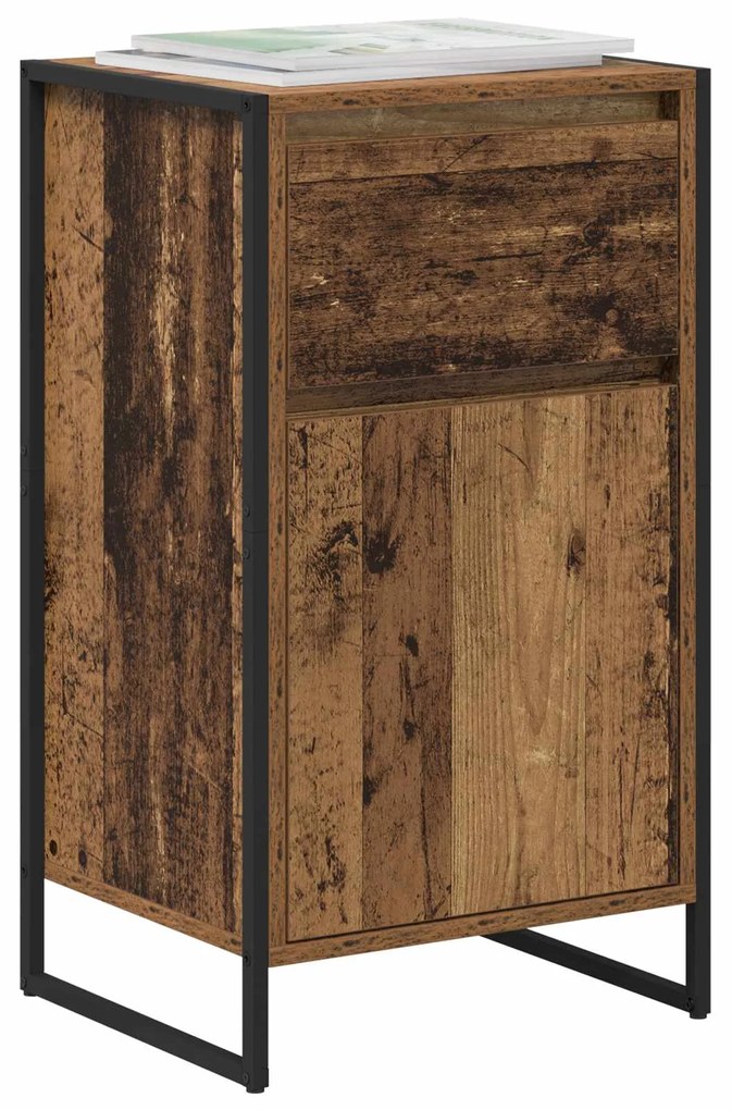 vidaXL Πλαϊνό γραφείο με συρτάρι Παλιό Ξύλο 81 x 36 x 150.5 εκ.