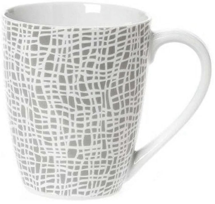 Κούπα Fashion 25.638.20 360ml White-Grey Cryspo Trio Πορσελάνη