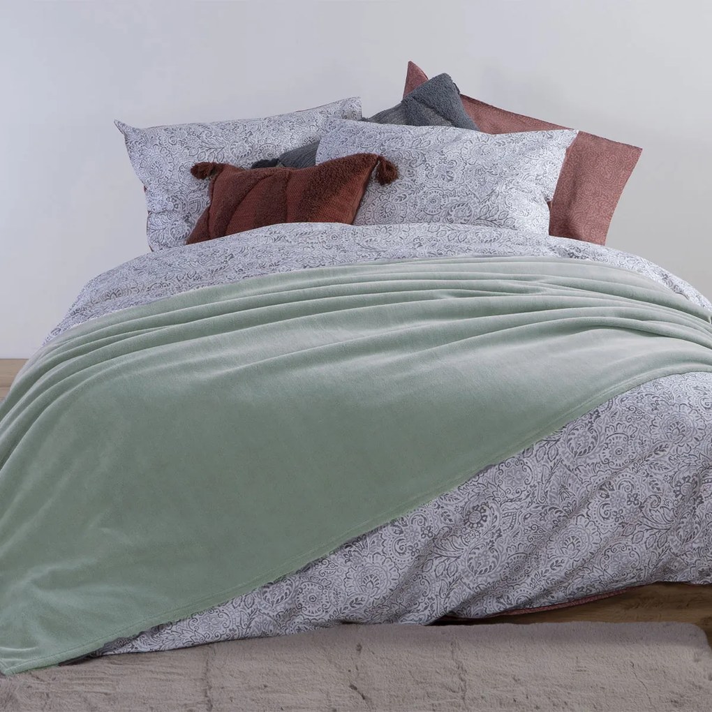 Κουβέρτα Fleece Υπέρδιπλη (220x240) Nef-Nef Homeware Cosy Sea Green