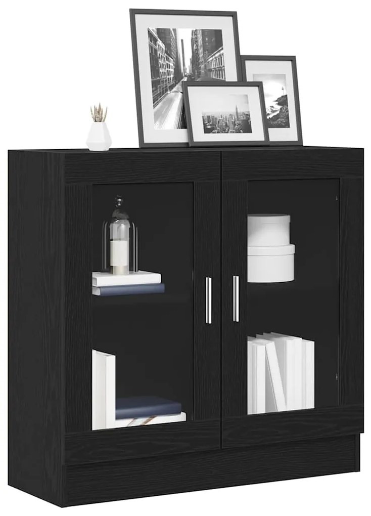 vidaXL Βιβλιοθήκη Μαύρη δρυς 82.5 x 30.5 x 80 cm Επεξεργασμένο ξύλο