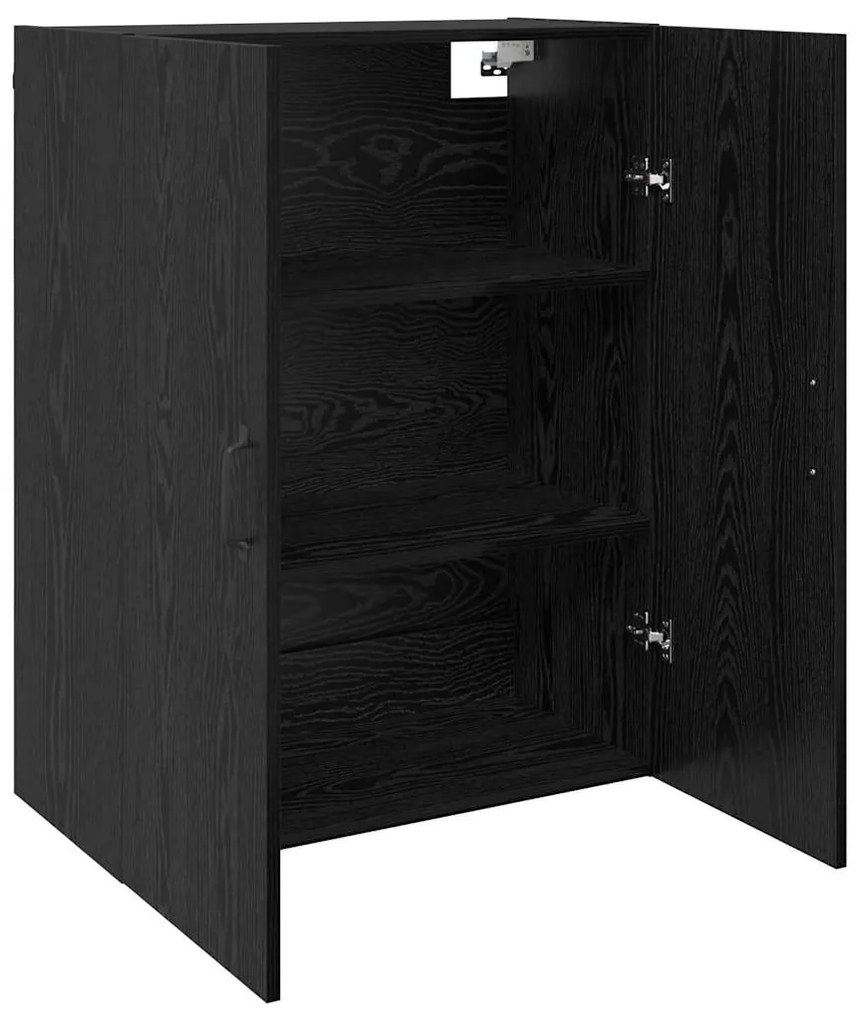 vidaXL Τοίχου Ντουλάπα Επιτοίχιο 2 pcs Μαύρη Οξυά 69,5 x 34 x 90 εκ.