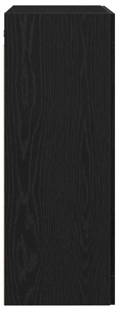 vidaXL Ντουλάπα τοίχου Επιτοίχιο Μαύρη δρυς 69.5 x 34 x 90 εκ.