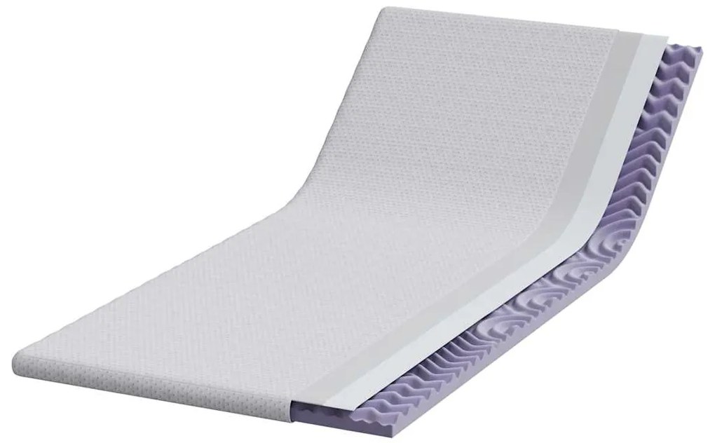 vidaXL Στρώμα επικάλυψης Λευκό 100 x 200 x 6 εκ Υφασμα Jacquard