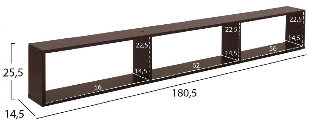 ΣΥΝΘΕΣΗ ΤΗΛΕΟΡΑΣΗΣ CHARLIZE WENGE HM2253.01 180,5x32x155,5 εκ.