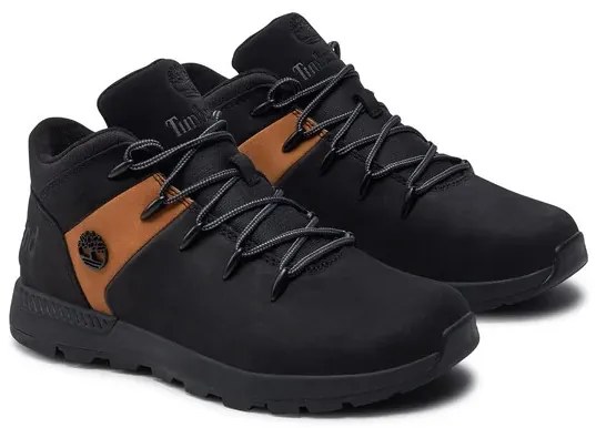 Παιδικά Μποτάκια Timberland Sprint Trekker Mid Lace Up Nubuck Black/Wheat