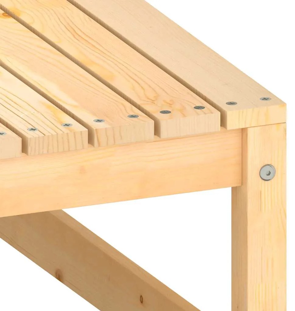 vidaXL Υποπόδιο Κήπου Μασίφ Ξύλο Πεύκου με Μαξιλάρια