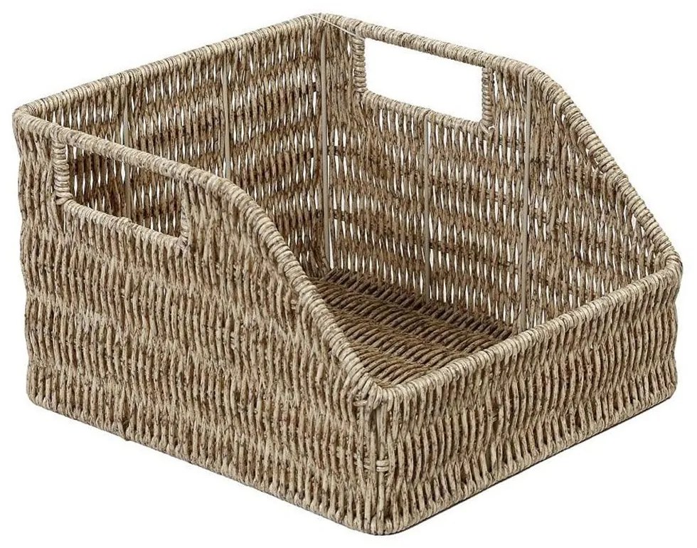 Καλάθι Με Λαβές KOD115 25x23x15cm Beige Espiel Ψάθα