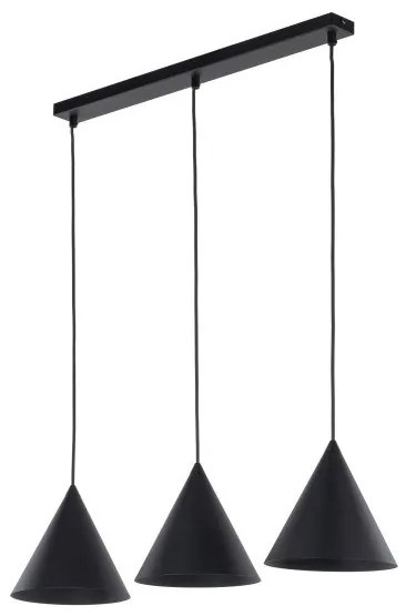 Κρεμαστό Φωτιστικό Οροφής 3xE27 75cm Cono TK Lighting-10068-Μαύρο 10068