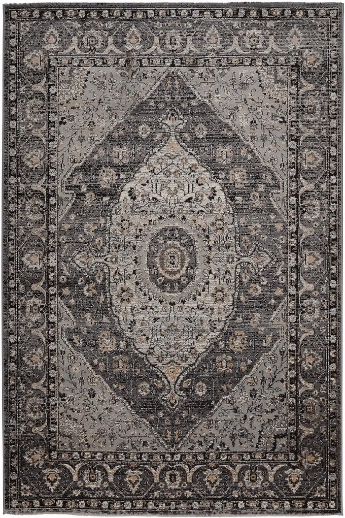 Χαλί Fanci G556D White Vison Grey-Beige Βιοκαρπέτ 160X230cm