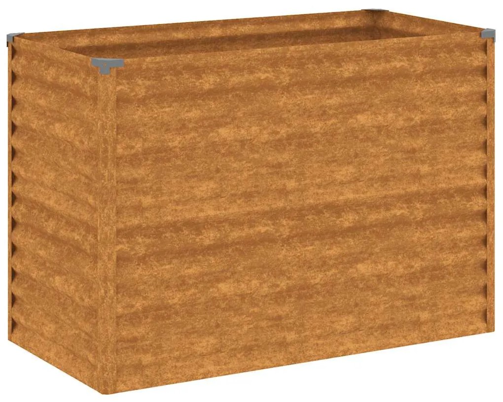 vidaXL Υπερυψωμένο Ζαρντινιέρα Κήπου 100 x 50 x 69 εκ. από Ατσάλι Corten