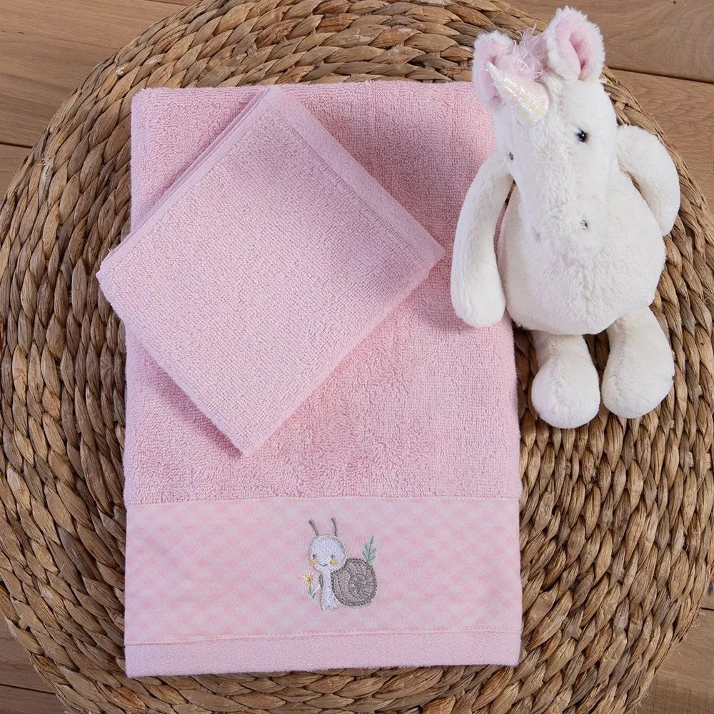 Πετσέτες Βρεφικές Cute Snail (Σετ 2τμχ) Light Lilac Nef-Nef Homeware Σετ Πετσέτες 70x140cm 100% Βαμβάκι