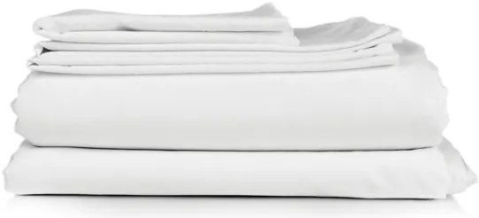 Beauty Home Σεντόνι Ξενοδοχείου μονό 5-Star 300tc Satin 100% Cotton 180x290 Λευκό