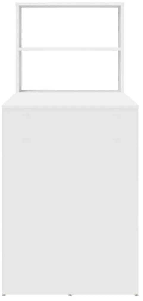 vidaXL Γραφείο με ράφι Λευκό 113 x 54 x 120 εκ. Επεξεργασμένο ξύλο