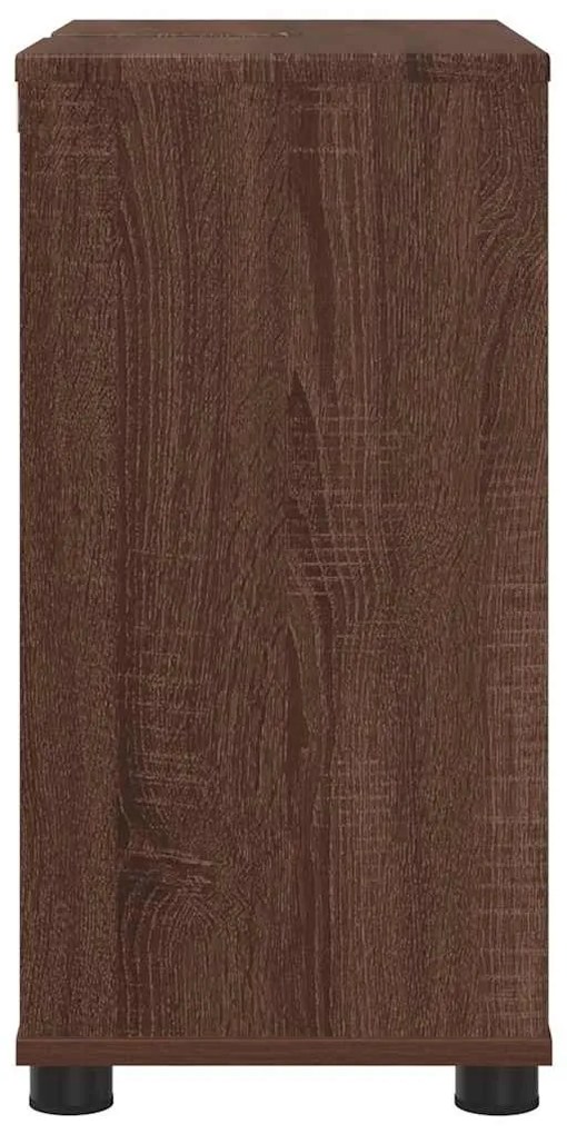 vidaXL Ντουλάπα νιπτήρα μπάνιου με ράφι Καφέ δρυς 60 x 30 x 60 cm