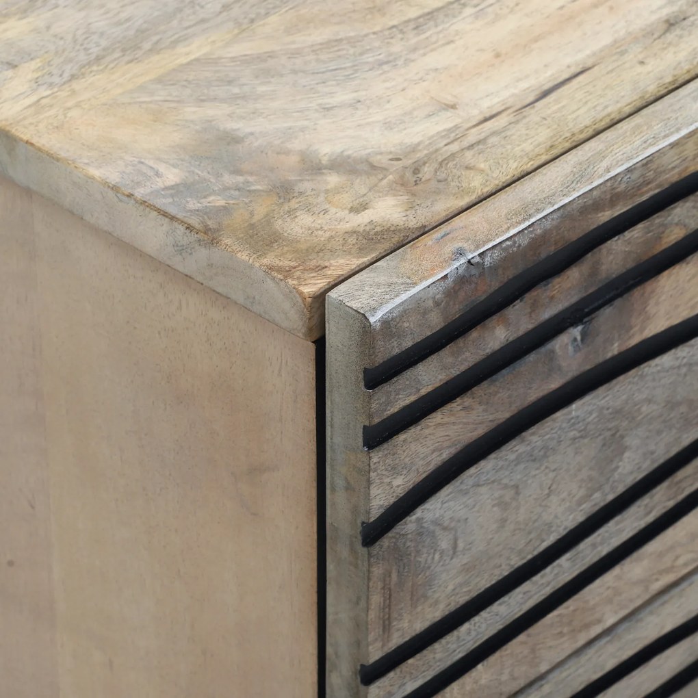 vidaXL Κομοδίνα με συρτάρι Λευκό και Μαύρο 50 x 33 x 60 εκ