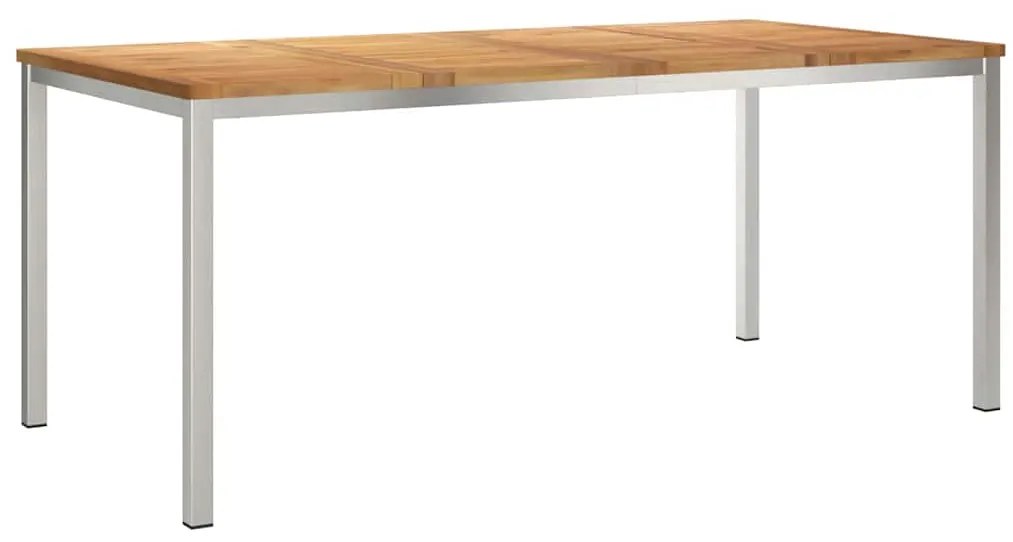 vidaXL Σέτ φαγητού για κήπο 5 pcs Καφέ Στερεό Ξύλο Τίκ