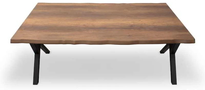 Τραπέζι Walter Megapap Mdf - μεταλλικό χρώμα καρυδί 140x80x75εκ.