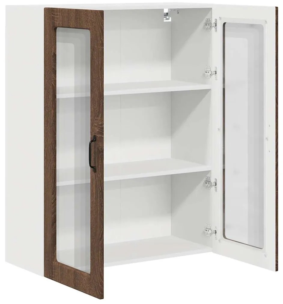 vidaXL Ντουλάπα Κουζίνας με ράφι Επιτοίχιο Καφέ δρυς 80 x 31 x 100 εκ.