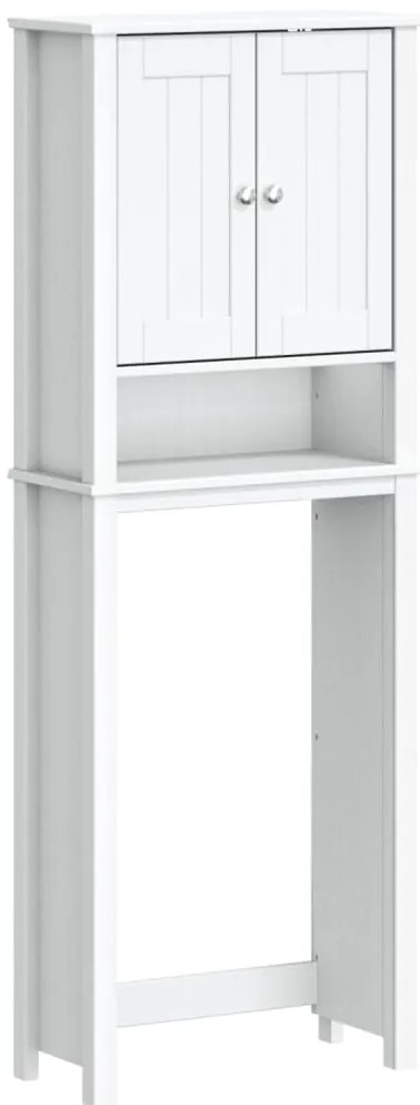 vidaXL Ντουλάπι Τουαλέτας BERG Λευκό 60 x 27 x 164,5 εκ. Μασίφ Ξύλο