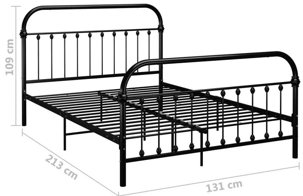 vidaXL Πλαίσιο Κρεβατιού Μαύρο 120 x 200 εκ. Μεταλλικό