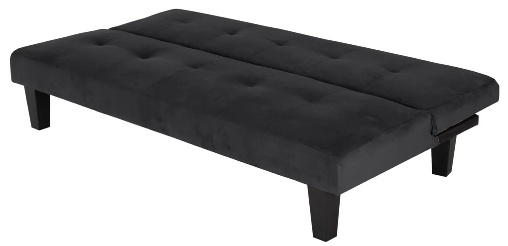 ΚΑΝΑΠΕΣ ΚΡΕΒΑΤΙ ODESSA HM3000.14 ΜΑΥΡΟ ΒΕΛΟΥΔΟ 180x83x75Y εκ.