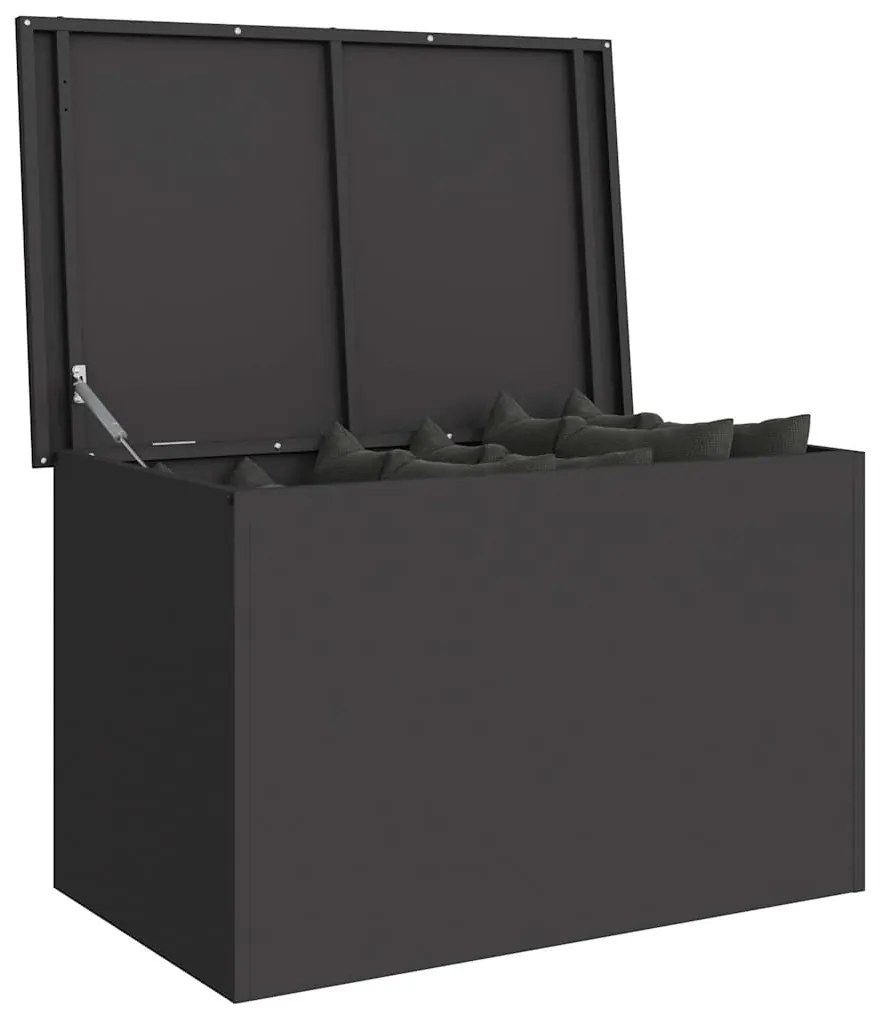 vidaXL Κουτί αποθήκευσης εξωτερικών χώρων Μαύρο 80 x 50,5 x 50 εκ.