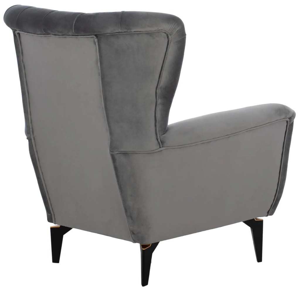 ΠΟΛΥΘΡΟΝΑ ΜΠΕΡΖΕΡΑ Τ. CHESTERFIELD ΒΕΛΟΥΔΟ ΓΚΡΙ 87x88x100 εκ. 87x88x100 εκ.