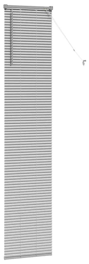 vidaXL Ρολό Παραθύρου με κουρτίνες Ασημί Αλουμίνιο