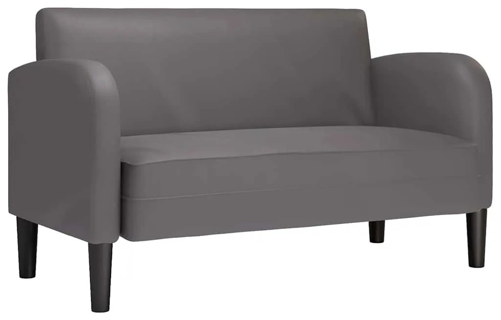 Καναπές Loveseat Γκρι 110 εκ. Συνθετικό δέρμα - Γκρι