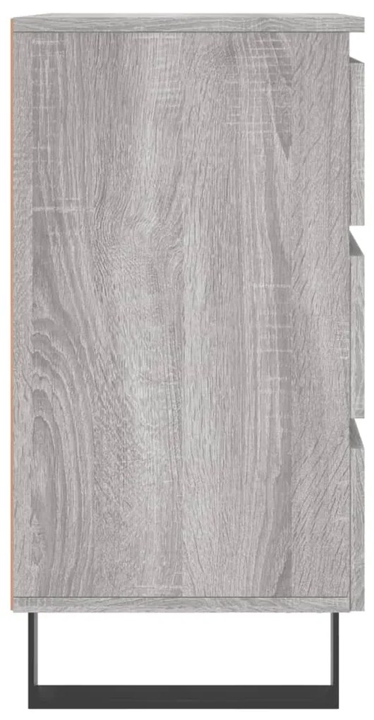 vidaXL Κομοδίνα 2 τεμ. Γκρι Sonoma 40x35x69 εκ. από Επεξεργασμένο Ξύλο