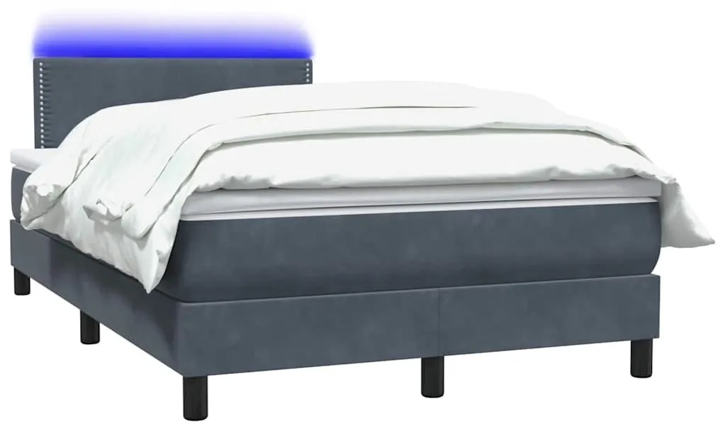 ΚΡΕΒΑΤΙ BOXSPRING ΜΕ ΣΤΡΩΜΑ ΣΚΟΥΡΟ ΓΚΡΙ 120X210 ΕΚ. ΒΕΛΟΥΔΙΝΟ 3316780