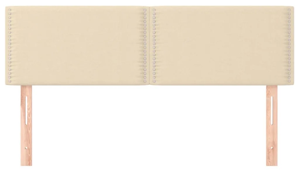 vidaXL Κεφαλάρια Κρεβατιού 2 τεμ. Κρεμ 72x5x78/88 εκ. Υφασμάτινα