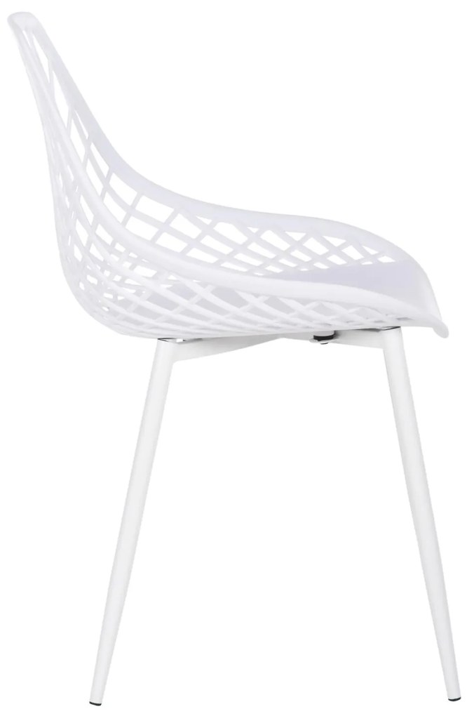 Καρέκλα LIO C9524.11 Πολυπροπυλενίου με Μεταλλικά πόδια Λευκή 52x53x82Υεκ. 4αδα 52x53x82 εκ.