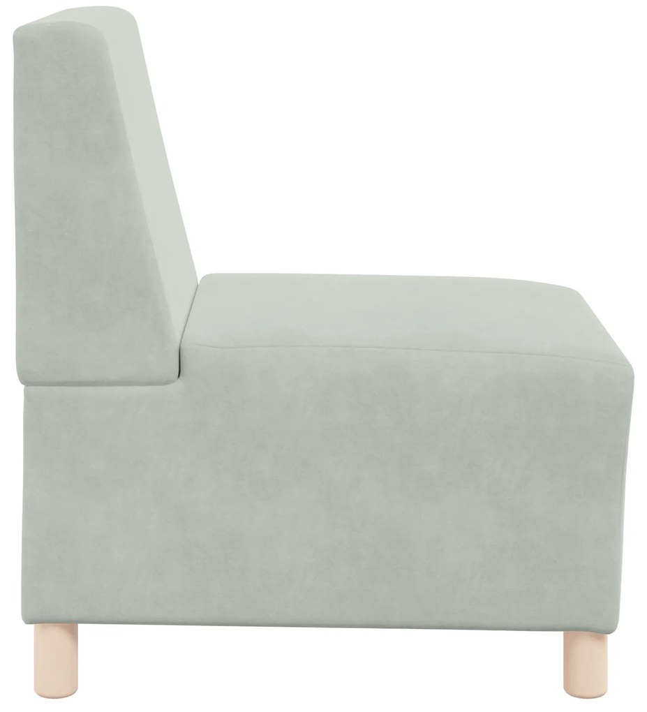 vidaXL Καναπέδες 3 pcs Ανοιχτό γκρι 55 x 74 x 82 εκ. Βελούδο