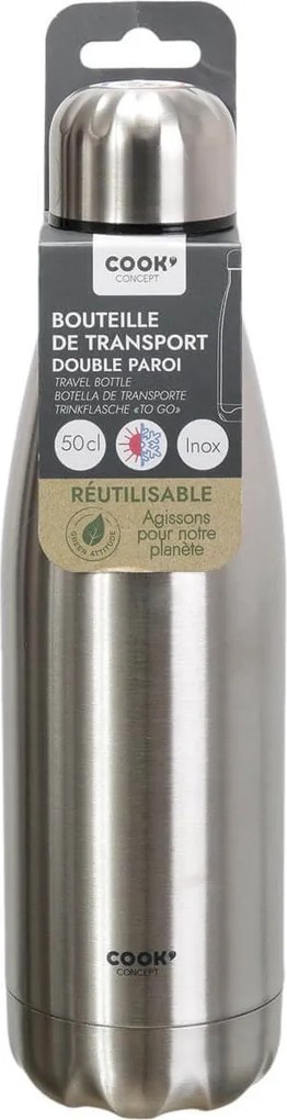 Mπουκάλι Θερμός Cook Concept - 500ml - Ασημί