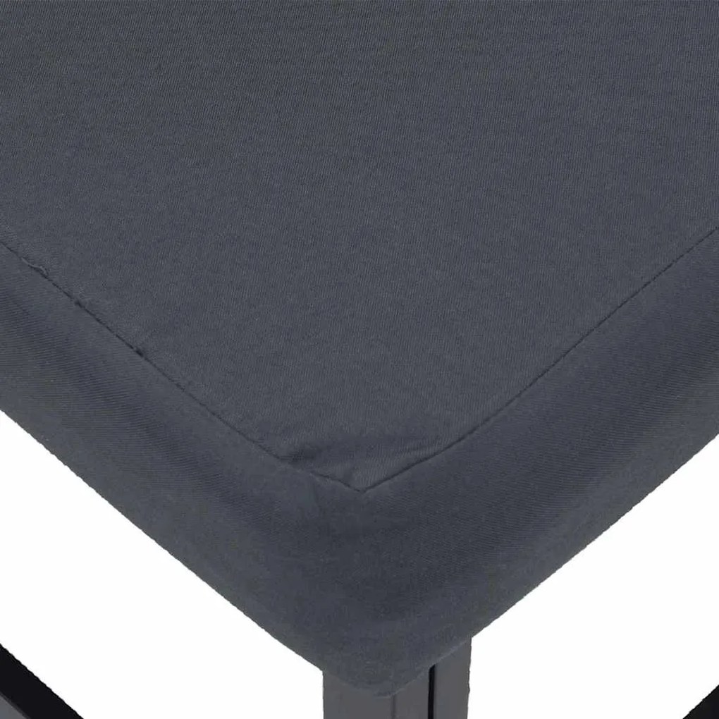 vidaXL Σετ Καναπέ Κήπου με μαξιλάρι 5 pcs Μαύρο Αλουμίνιο