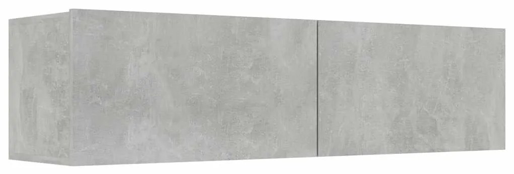 vidaXL Έπιπλο Τηλεόρασης Γκρι Σκυροδέματος 120x30x30εκ. από Επεξ. Ξύλο