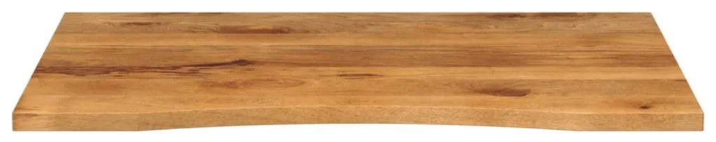 vidaXL Επιφάνεια Γραφείου Καμπύλη 100x80x2,5 εκ Μασίφ Ακατ. Μάνγκο