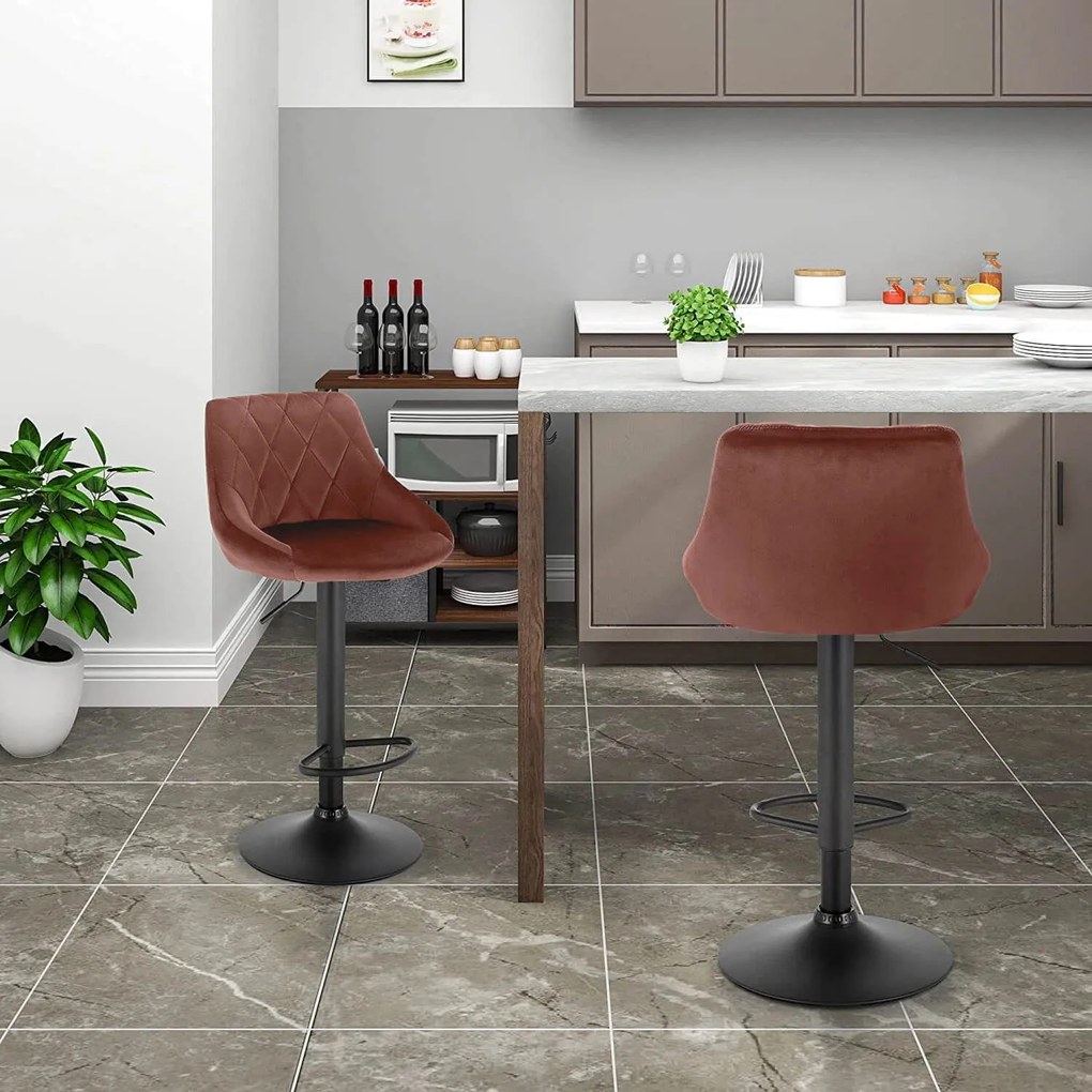 Σκαμπό μπαρ Velluto-Sapio milo (2) τεμάχια