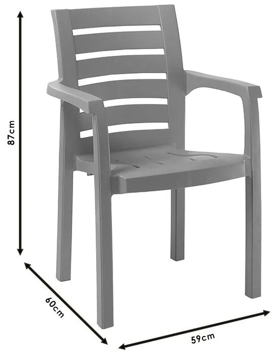 Καρέκλα - Πολυθρόνα Fiery PP teak σε καφέ απόχρωση 59x58x87 εκ.