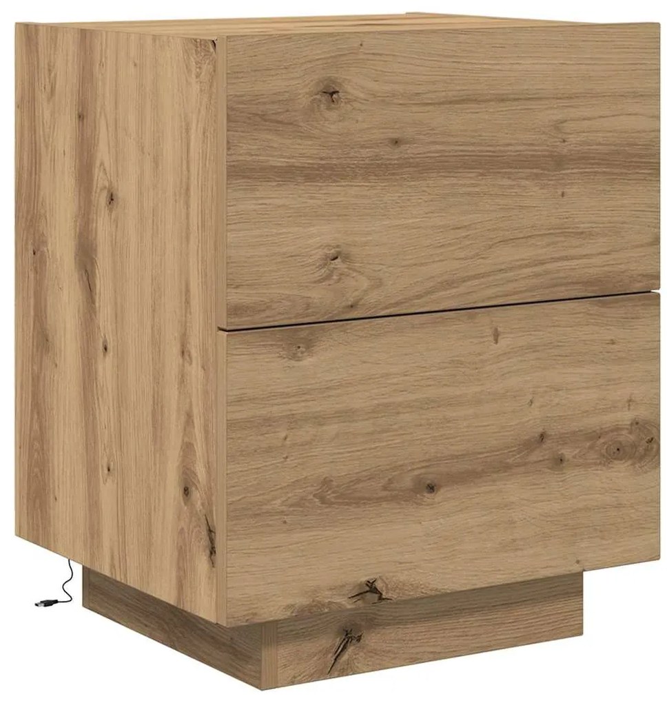 vidaXL Κομοδίνο artisan δρυς 45 x 40 x 55 εκ Επεξεργασμένο ξύλο
