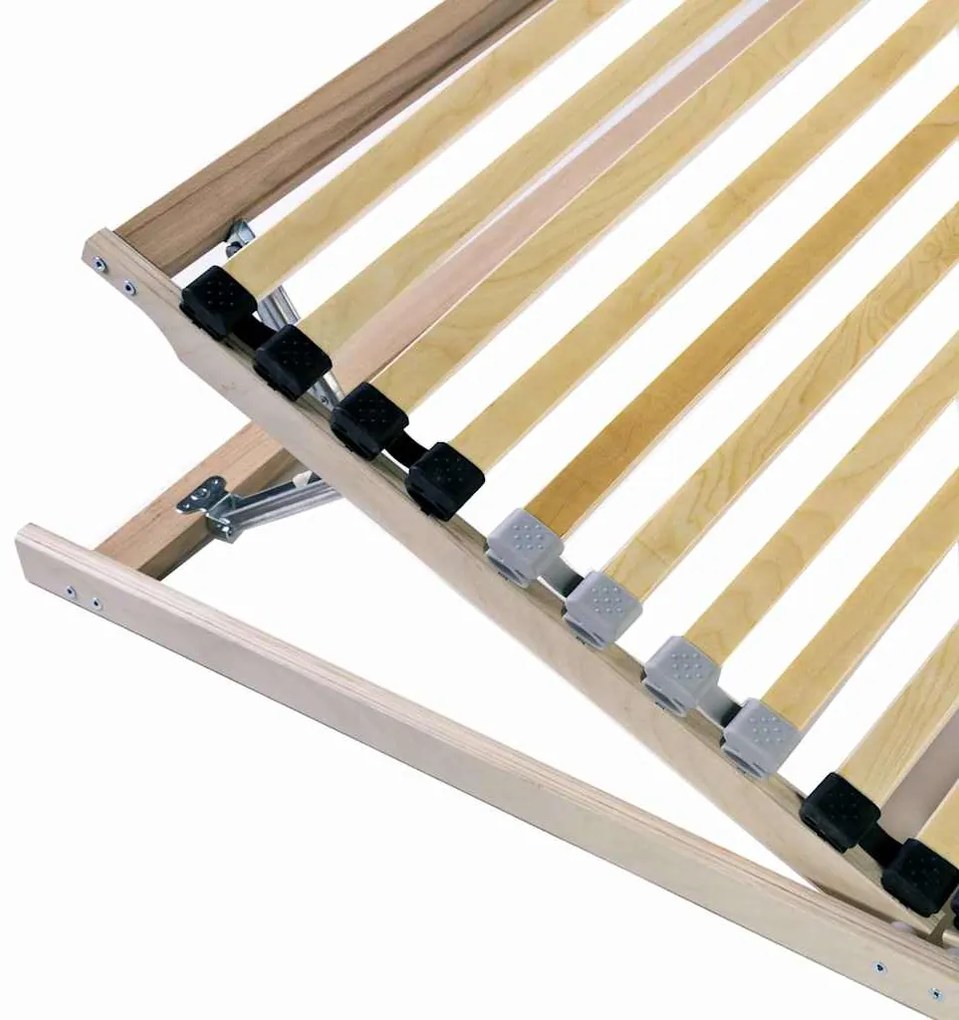 vidaXL Βάση κρεβατιού με λάμες Καφέ 80 x 190 cm Στερεό ξύλο οξιάς