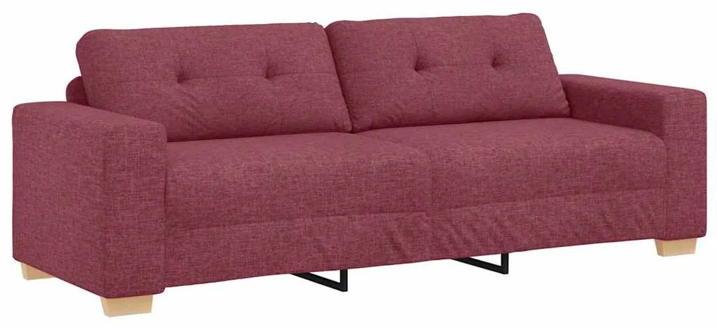 vidaXL Σετ Καναπέ με μαξιλάρι 2 pcs Κόκκινο 221 x 78 x 80 εκ Ύφασμα