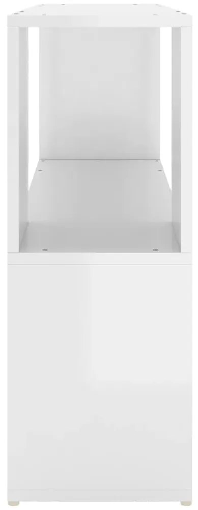vidaXL Βιβλιοθήκη Γυαλιστερό Λευκό 100 x 24 x 63 εκ. Επεξεργασμ. Ξύλο