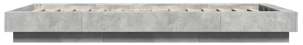 vidaXL Πλαίσιο Κρεβατιού Γκρι Σκυροδέματος 100x200 εκ. Επεξεργ. Ξύλο