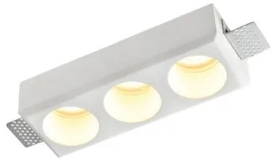 Σποτ Φωτιστικό Χωνευτό 3xGU10 Λευκό X0013-WH Inlight-Χ0013-WH-Λευκό Χ0013-WH